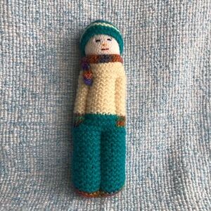 Cute Wooly Knit Boy Stuffy. Handmade.